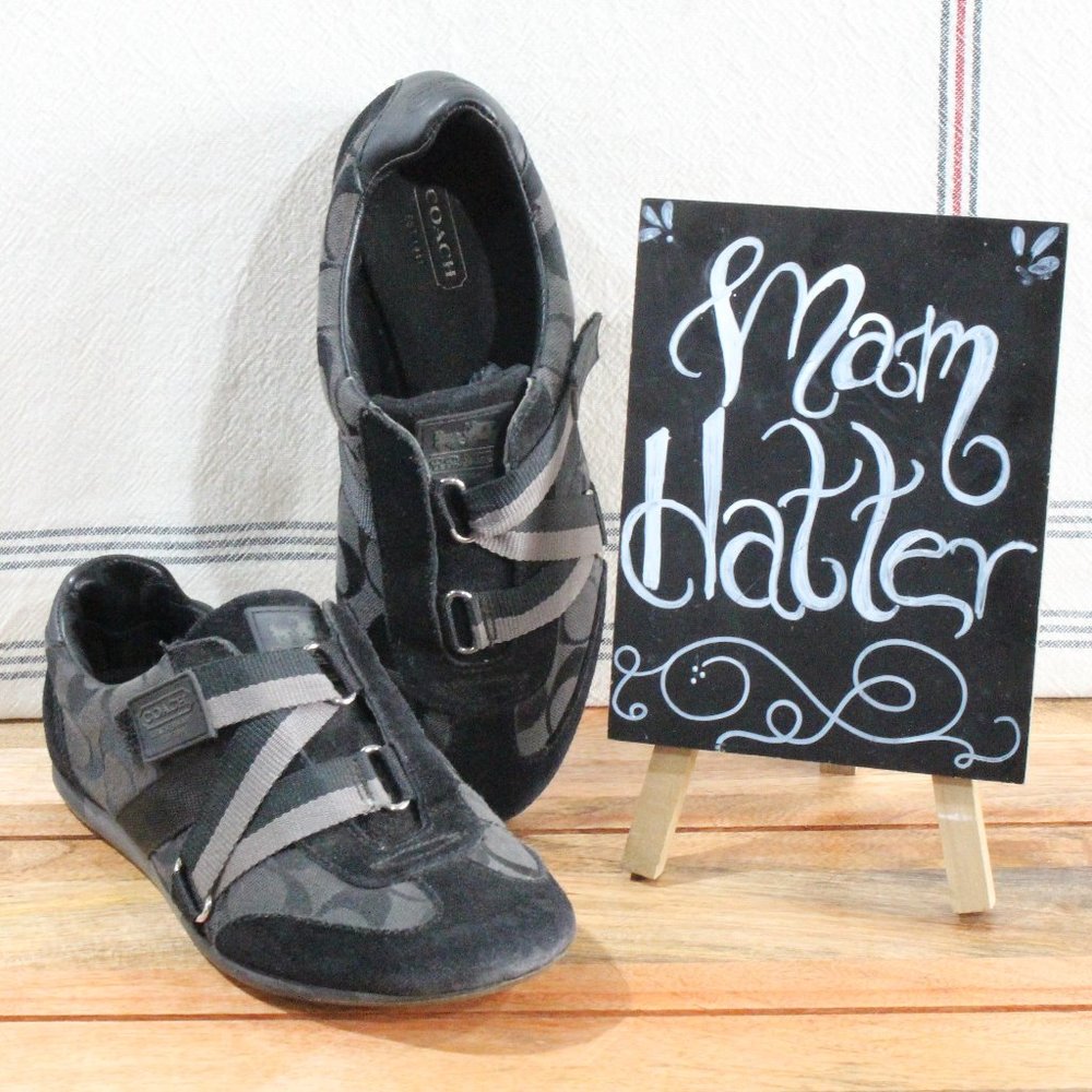 Coach Velcro Black Sneakers